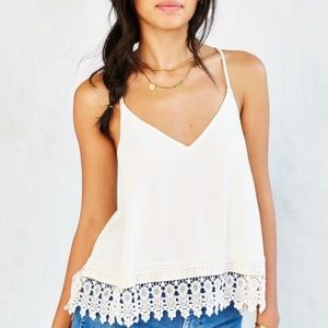 Urban Outfitters Ecoté Crochet Trim Tank Top